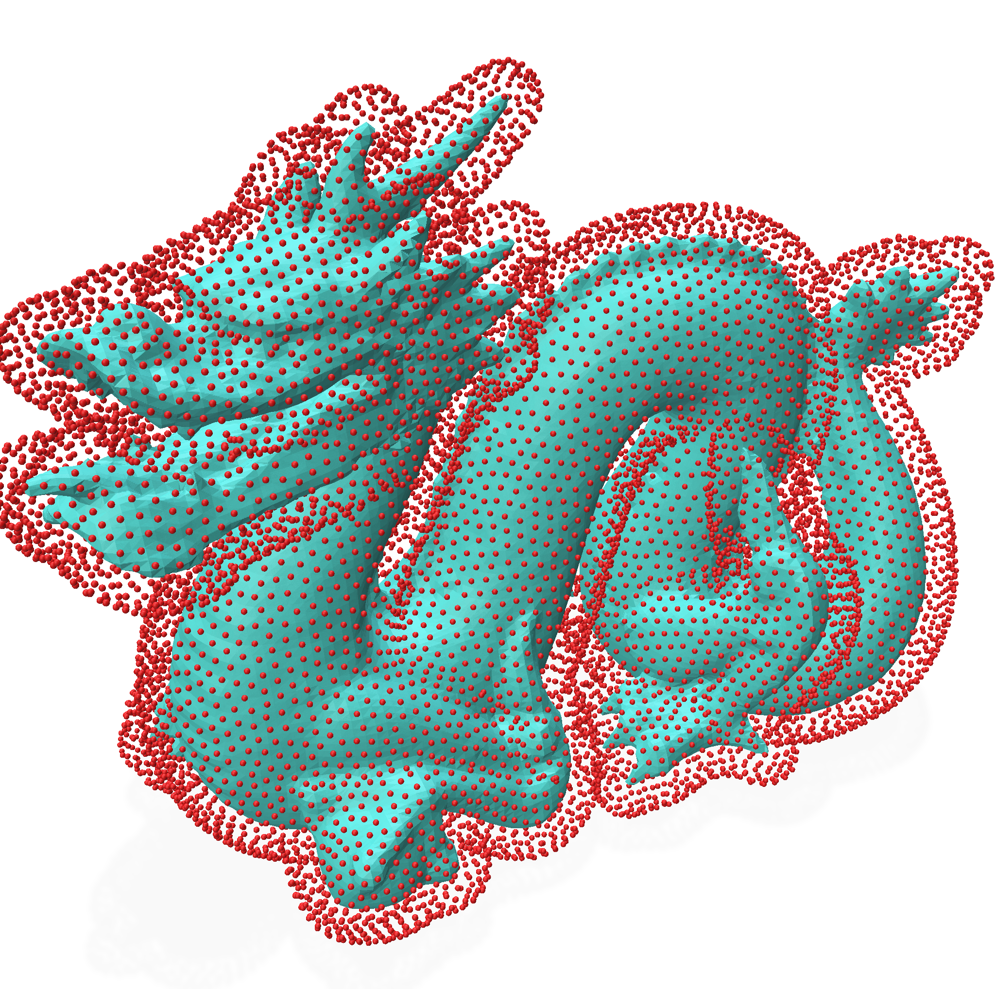 Dragon – point samples, normal distance