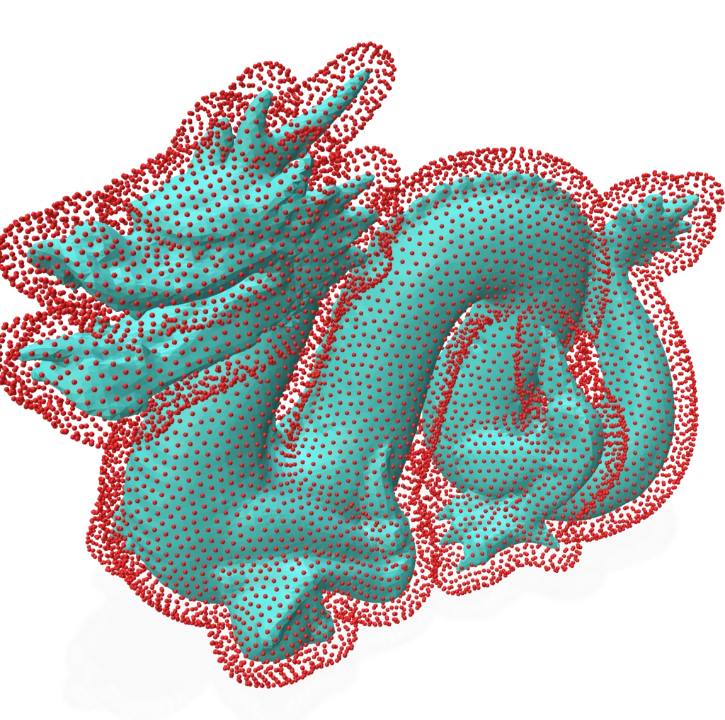 Dragon – point samples, normal distance