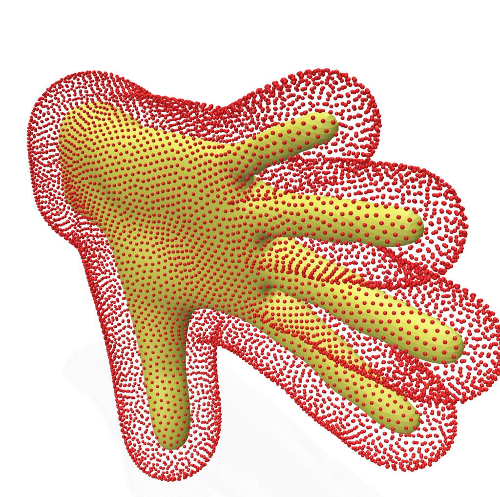 Hand – point samples, centroid distance